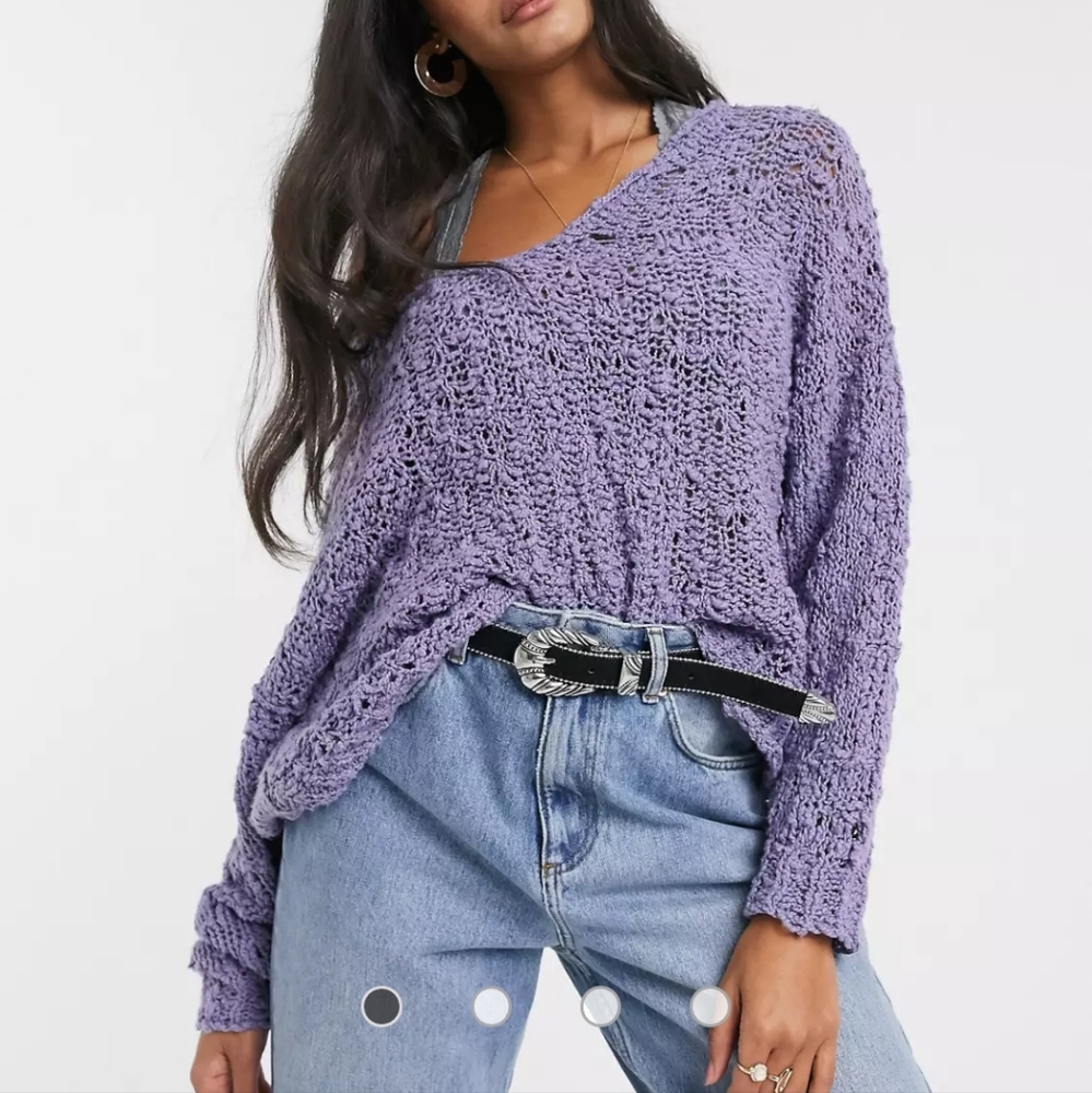 Free People Sunday Shore cotton blend swe…